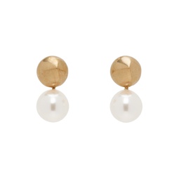 Gold Bead Pendant Earrings 241270F022015