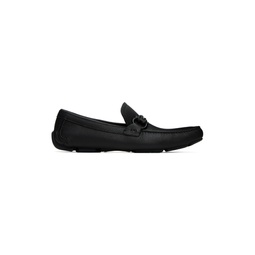 Black Pebbled Loafers 222270M231036