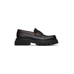Black Chunky Loafers 232270M231048