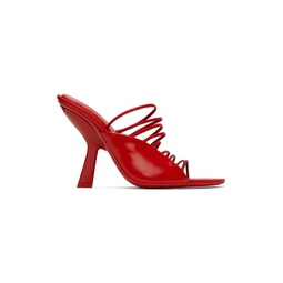 Red Ultra Fine Mini Straps Sandals 231270F125007
