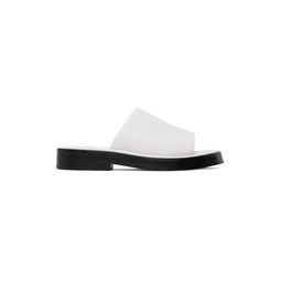 White Single Band Sandals 231270F124018