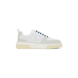 White Leather Sneakers 241270M237001