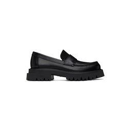 Black Chunky Loafers 241270M231051
