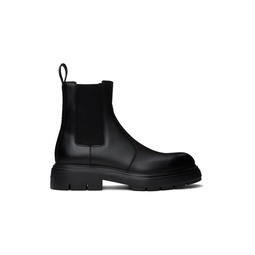 Black Leather Chelsea Boots 241270M223002