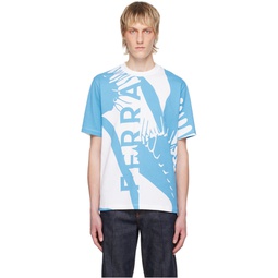 Blue   White Venus T Shirt 241270M213026
