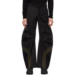 Black Articulated Waistbag V1 Trousers 241081M191007