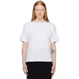 White Loose Fit T Shirt 241072F110006