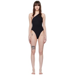 Black Asymmetric Swimsuit 241072F103000