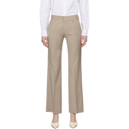 Taupe Bootcut Trousers 241072F087001