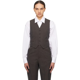 Gray Tailored Vest 241072F068002