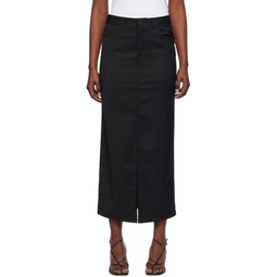 Black Five Pocket Maxi Skirt 241072F093000