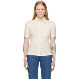 Off White Embroidered Shirt 241072F109010