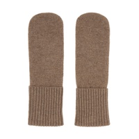 Beige Recycled Mittens 222072F012002