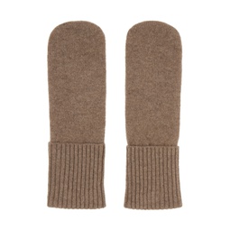 Beige Recycled Mittens 222072F012002