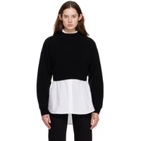 Black Cropped Sweater 231072F099003