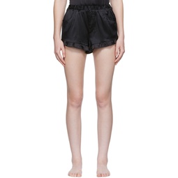 Black Silk Pyjama Shorts 222541F079006