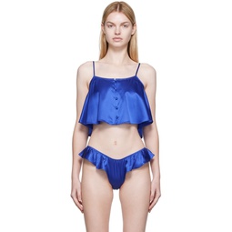Blue Luxe Flutter Camisole 222541F079000