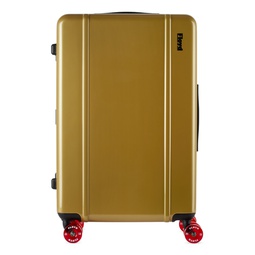 Gold Check In Suitcase 241846M173012