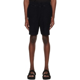 Black Embroidered Shorts 241195M193035