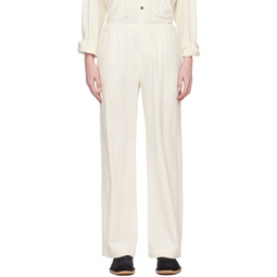 Off White Elasticized Trousers 241195M191016