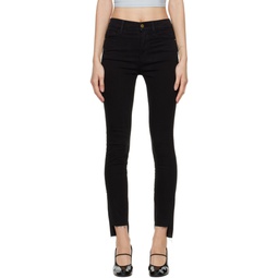 Black Le High Straight Jeans 231455F069059