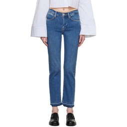 Blue Le High Straight Jeans 232455F069040