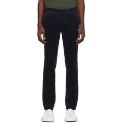 Navy Brushed Trousers 231455M191001