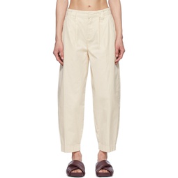 Off White Cotton Trousers 222455F087002