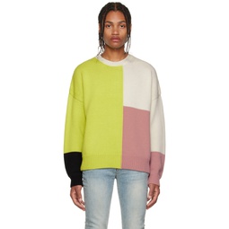 Multicolor Colorblock Sweater 222455M201006