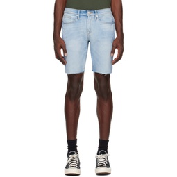 Blue LHomme Cut Off Shorts 231455M193002