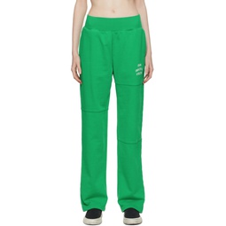 Green Mixed Lounge Pants 221455F086008