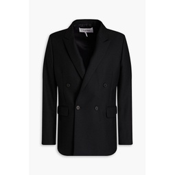 Double-breasted wool-twill blazer