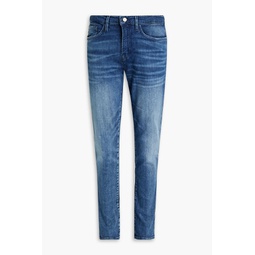 LHomme skinny-fit faded whiskered denim jeans