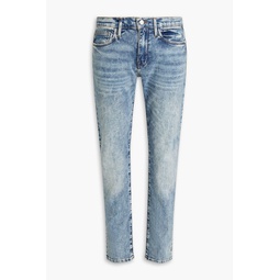 LHomme slim-fit faded whiskered denim jeans