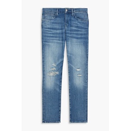 LHomme slim-fit distressed denim jeans