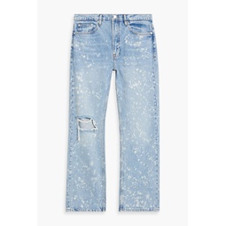 Boxy bleached distressed denim jeans