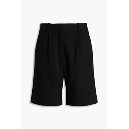 Pleated woven shorts