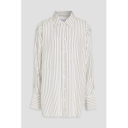 Striped silk-cady shirt