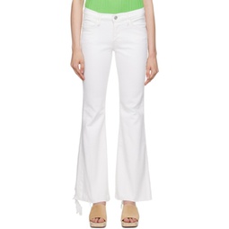 White Le Easy Flare Jeans 232455F069050