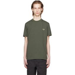 Green Warped Graphic T Shirt 241719M213009