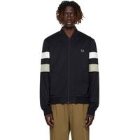 Navy Tipped Sleeve Track Jacket 232719M180002