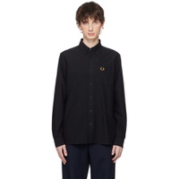 Black Embroidered Shirt 241719M192002