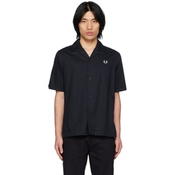 Black Embroidered Shirt 231719M192026