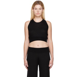Black Cropped Sports Top 222283F111007