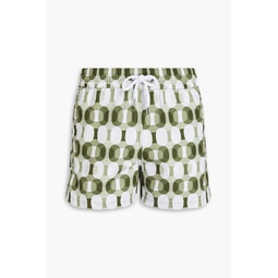 Short-length printed swim shorts