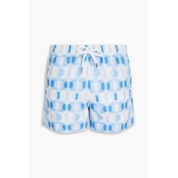 Short-length printed swim shorts