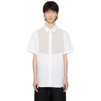 White Kinetic Bosom Shirt 241180M192001