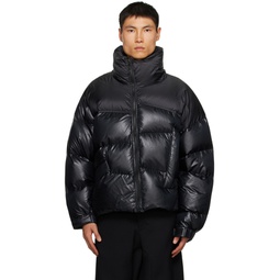 Black Graffiti Down Jacket 232180M178000