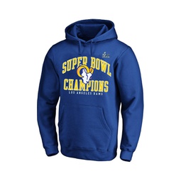 Mens Royal Los Angeles Rams Super Bowl LVI Champions Big and Tall Simple Arch Pullover Hoodie