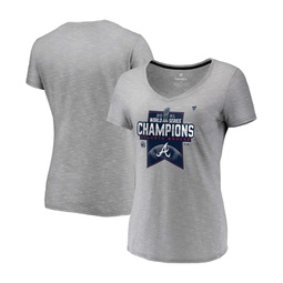 Womens Atlanta Braves 2021 World Series Champions Locker Room V-Neck T-Shirt